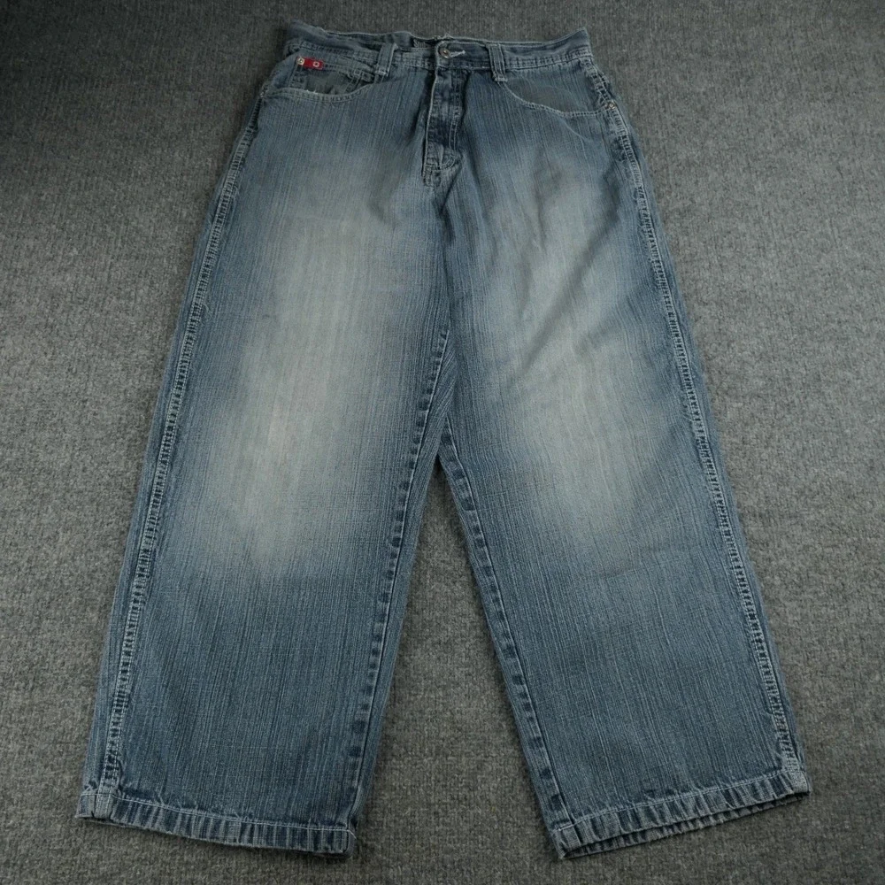 Southpole Jeans Mens 32x28 Red Tab Baggy Denim Y2K Hip Hop Skater Streetwear